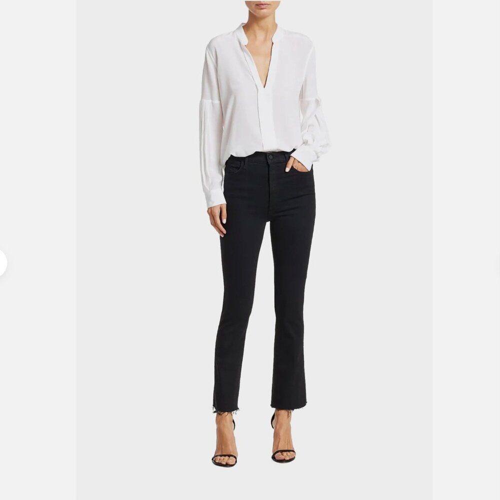 MOTHER The Hustler Ankle Fray Hi-Rise Not Guilty Jeans Size 27 *FLAW* - Picture 3 of 16
